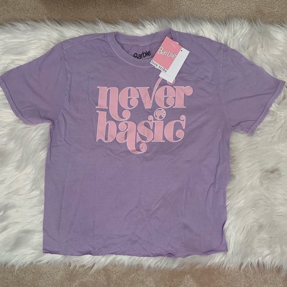 Barbie “Never Basic” Crop T-Shirt - Picture 2 of 5